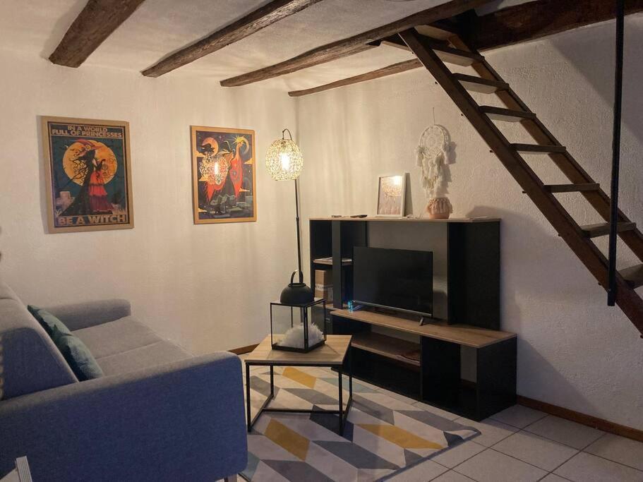 La Sorciere In A Typical Alsatian House Apartment Rouffach Bagian luar foto