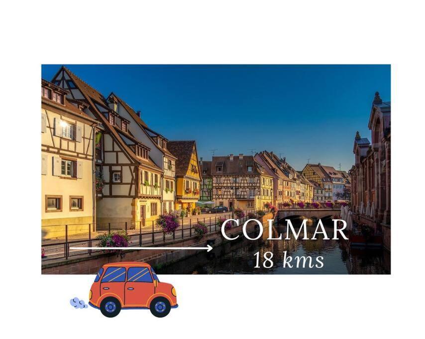 La Sorciere In A Typical Alsatian House Apartment Rouffach Bagian luar foto